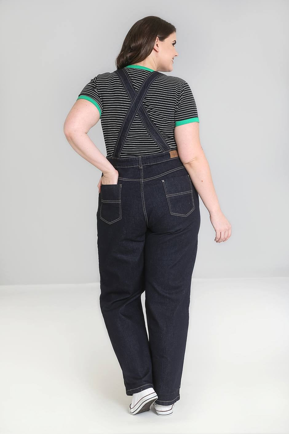 Hell Bunny - Elly May Navy Denim Dungarees