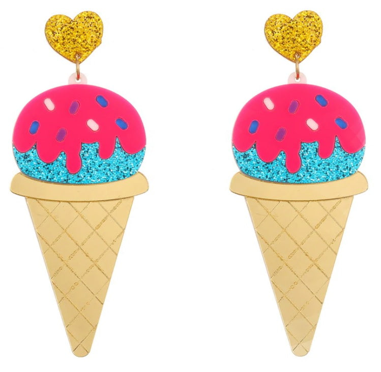 Örhängen hängande glasstrutar