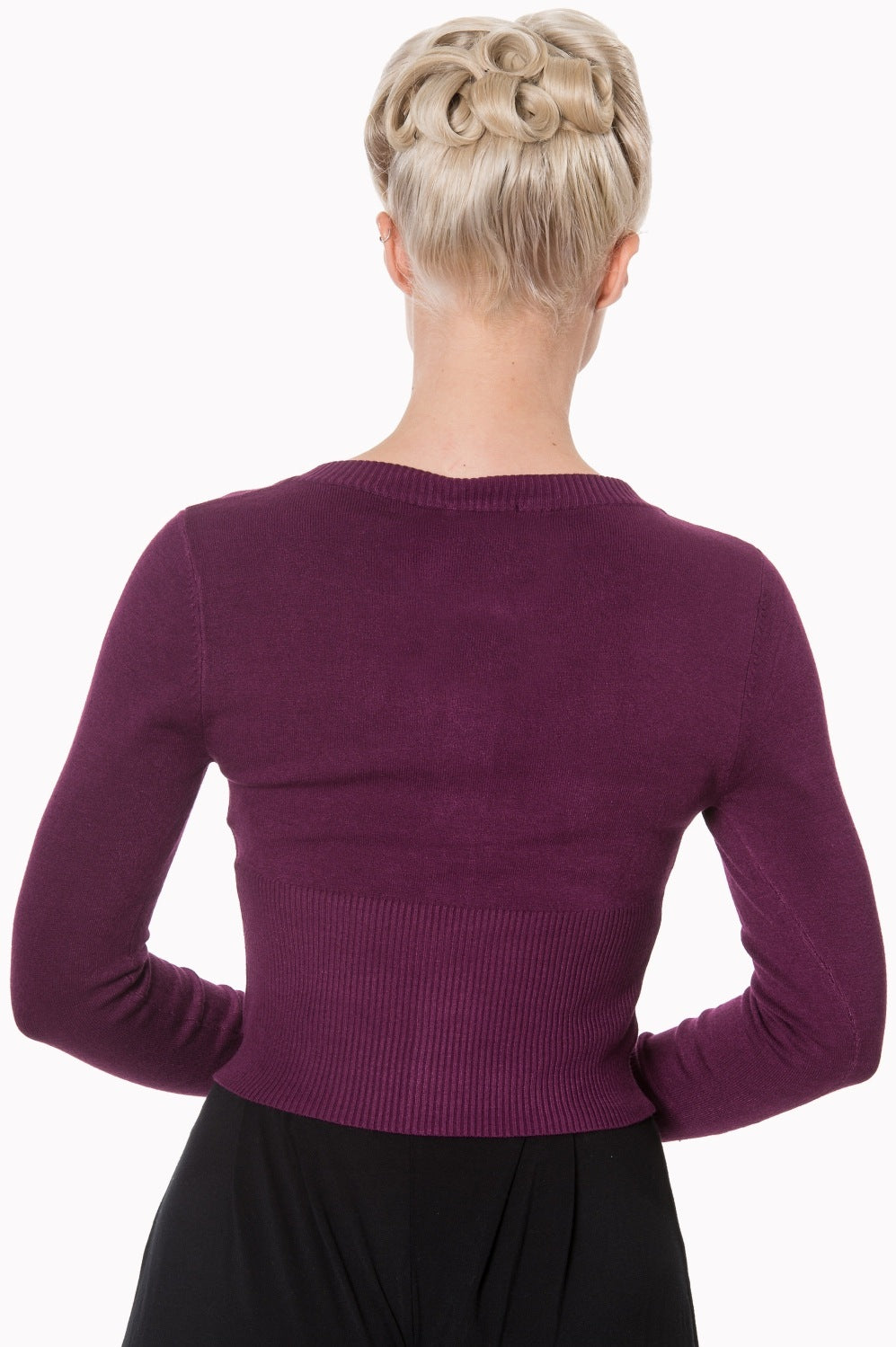 Banned Apparel - Dolly Aubergine Cardigan