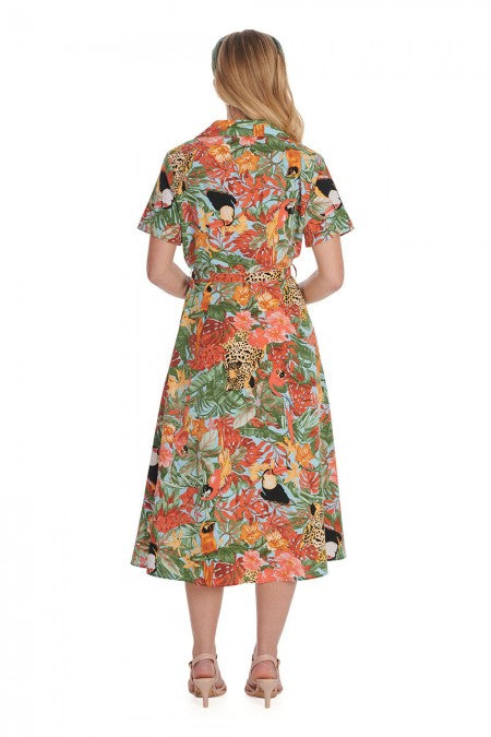 Banned Apparel - Blue Wild Parrot Dress