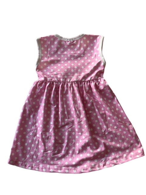 RockMama-Cindy Pink Polka Dot Dress