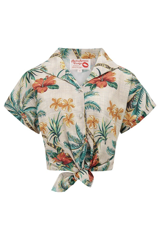 Rock N Romance - Maria Tiki Palm Blouse