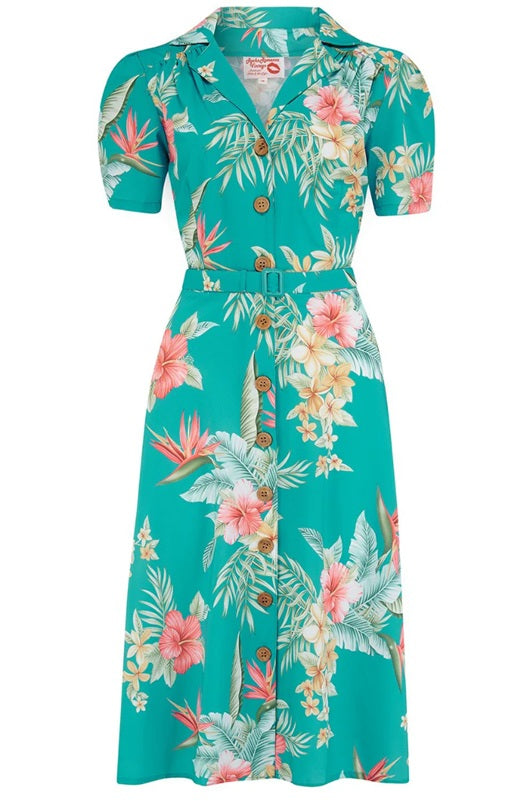 Rock N Romance - Charleen Teal Honolulu Dress