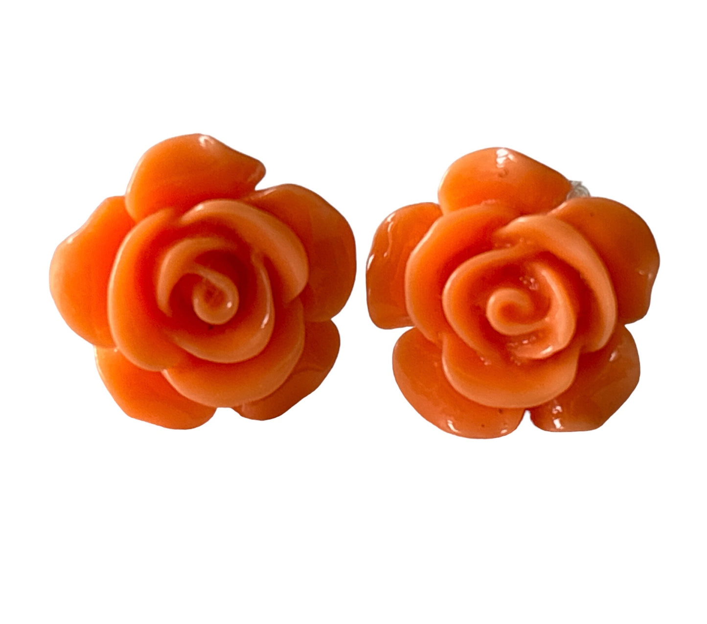 Små ros örhängen, orange