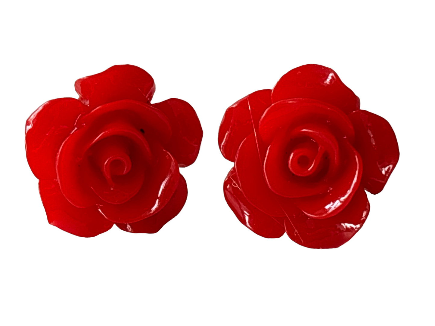 Små ros örhängen, röda