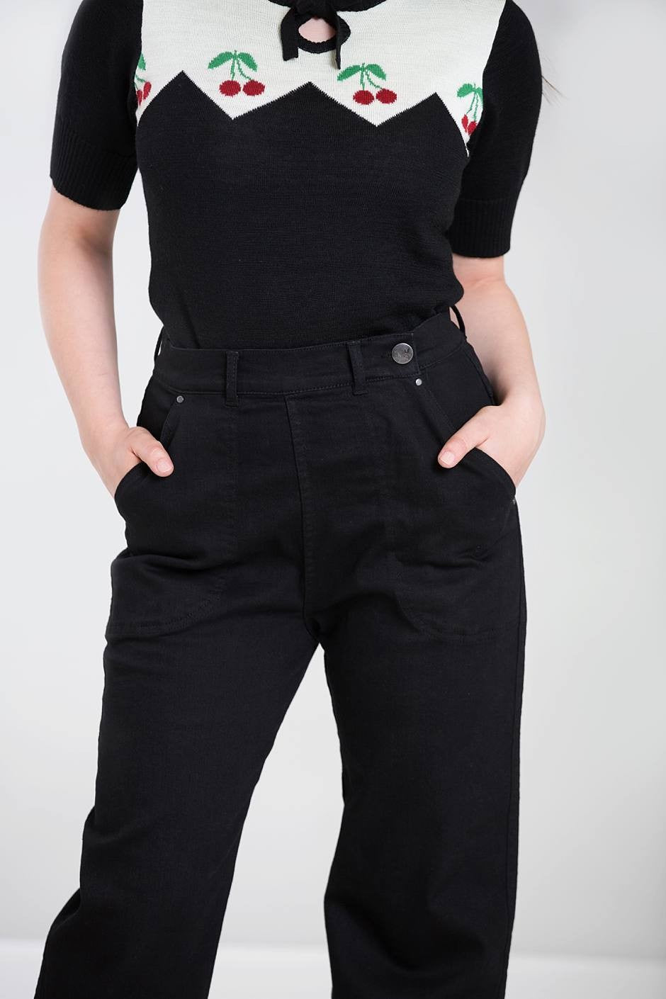 Hell Bunny - Weston Black Denim Trousers