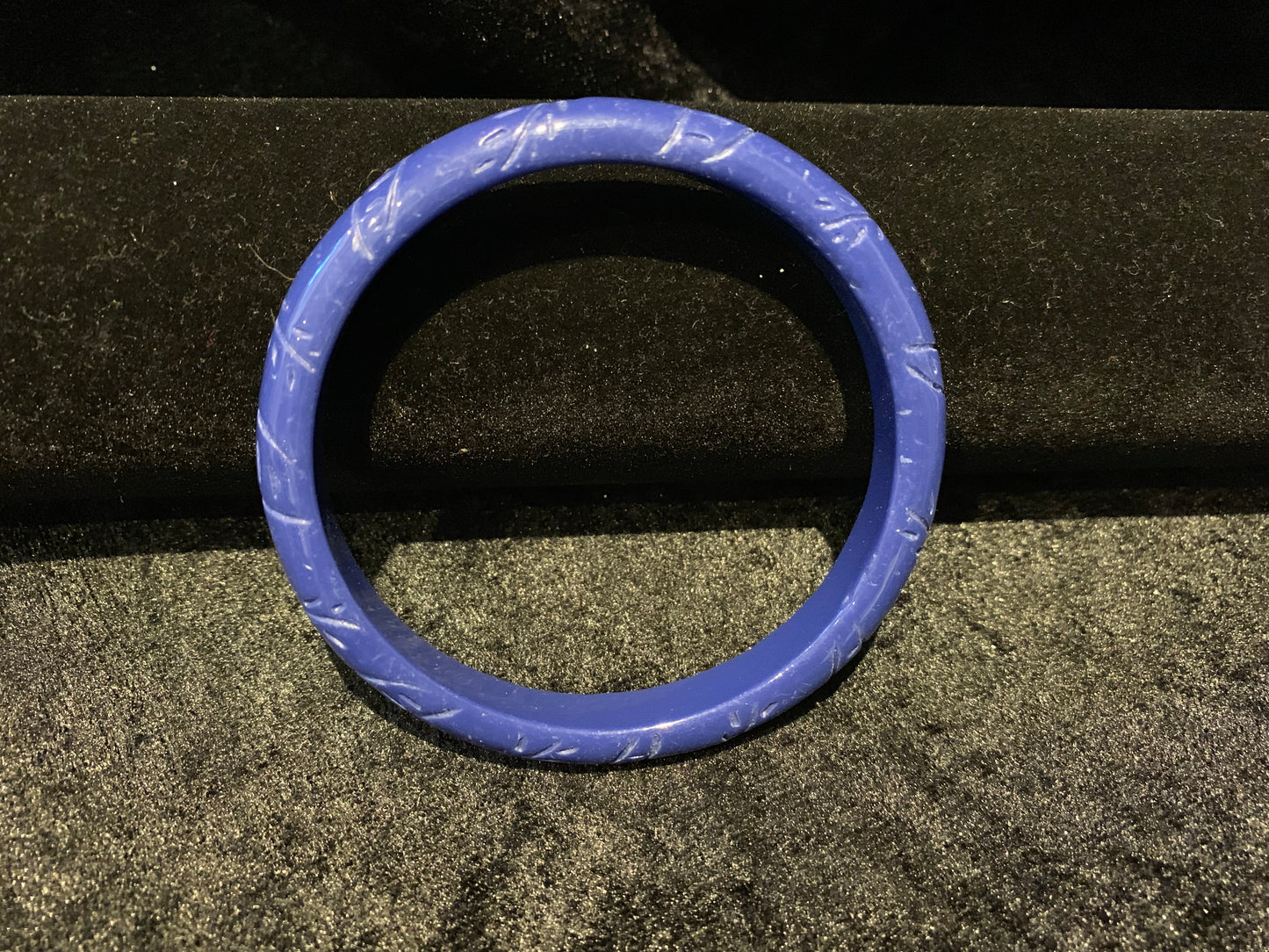 Fine Fakelite Bangle - Navy