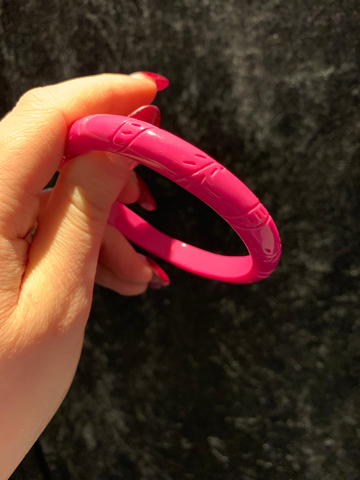 Fine Fakelite Bangle - Pink