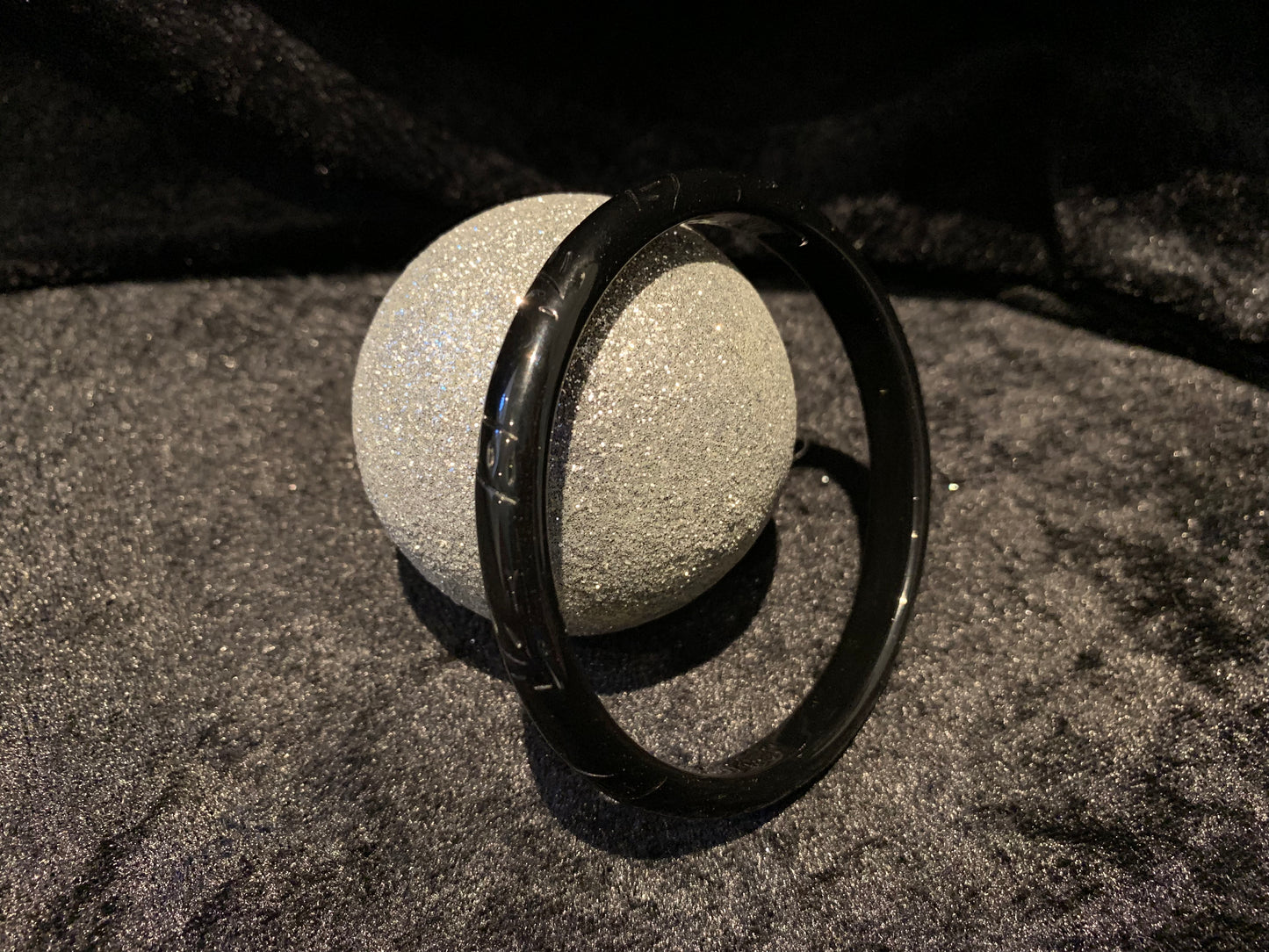 Fine Fakelite Bangle - Black