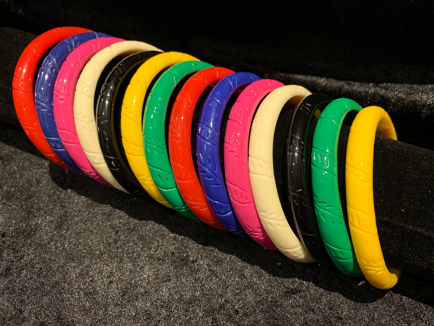 Fine Fakelite Bangle - Red