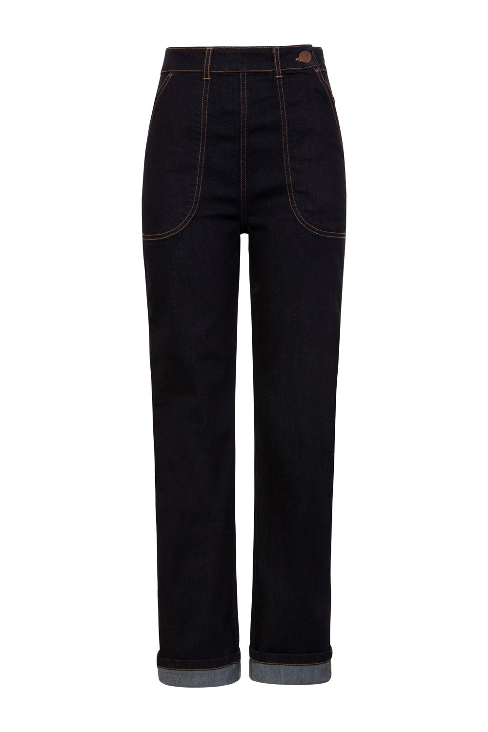 Hell Bunny - Weston Navy Denim Trousers