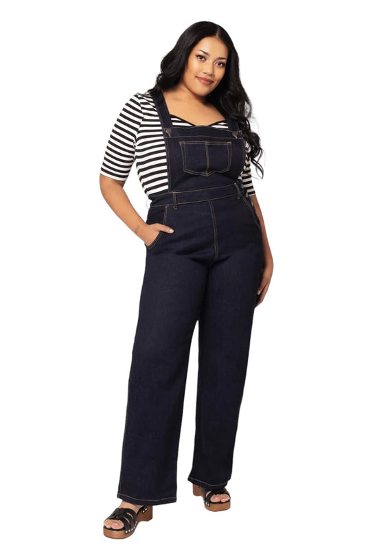 Hell Bunny - Elly May Navy Denim Dungarees