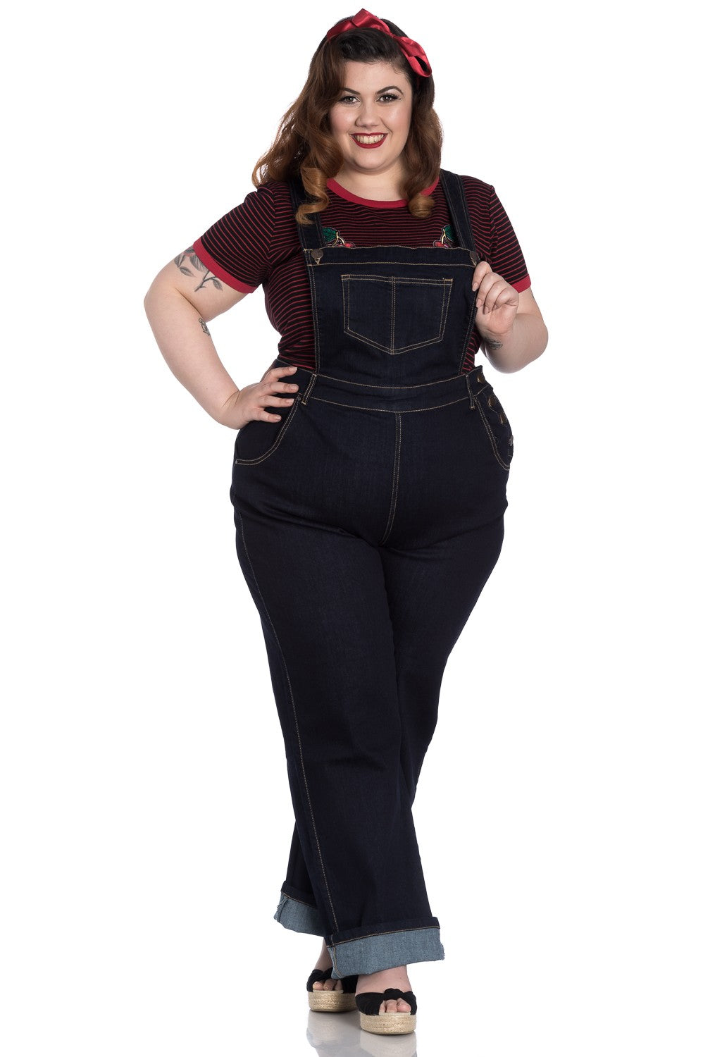 Hell Bunny - Elly May Navy Denim Dungarees