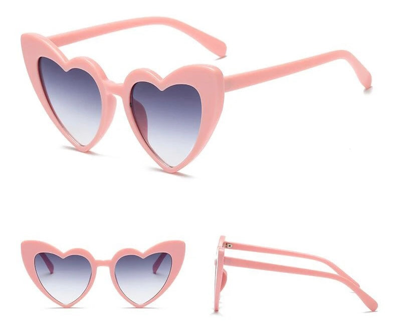 Baby Pink Heart Cateye Sunglasses