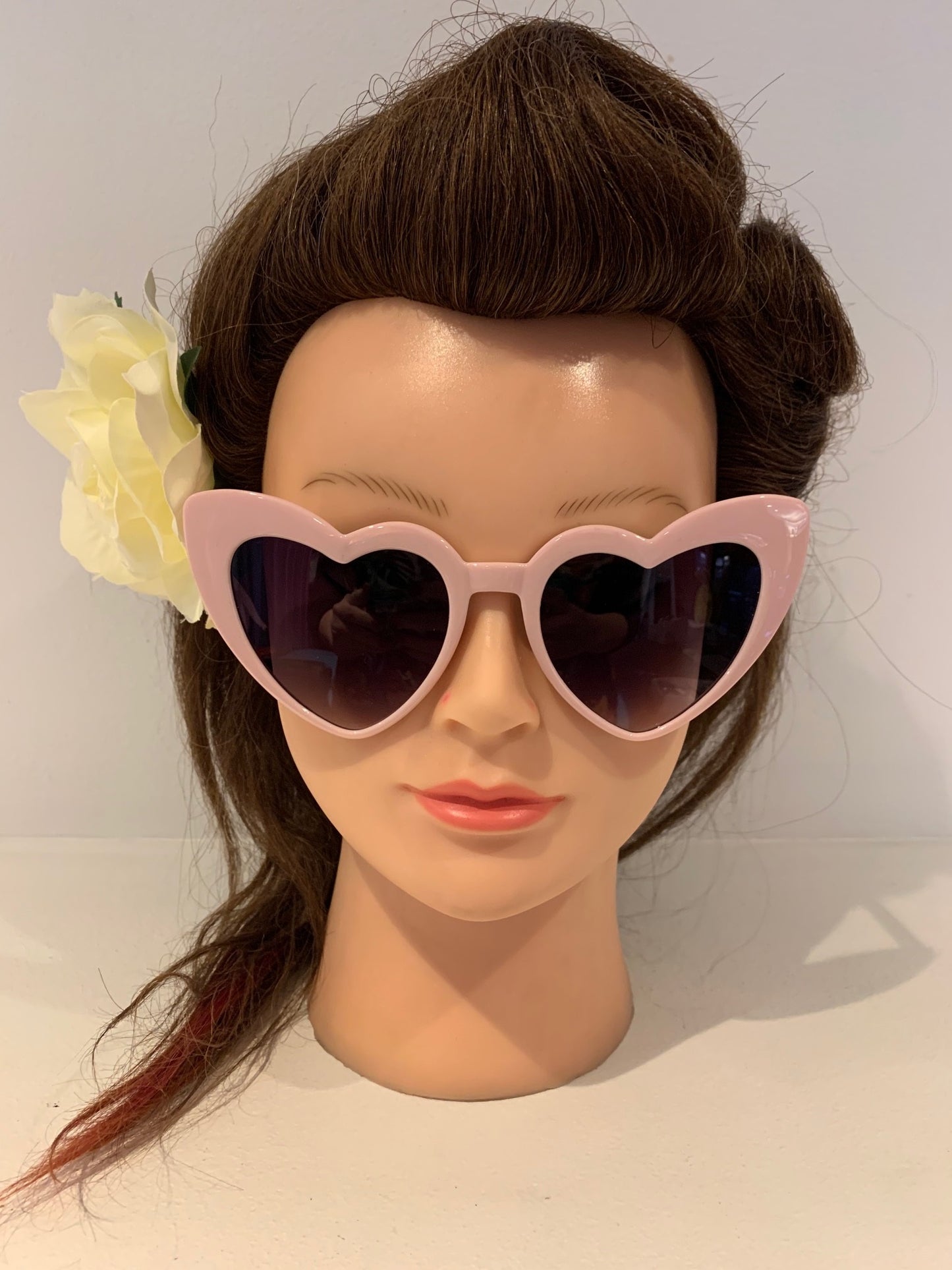 Baby Pink Heart Cateye Sunglasses