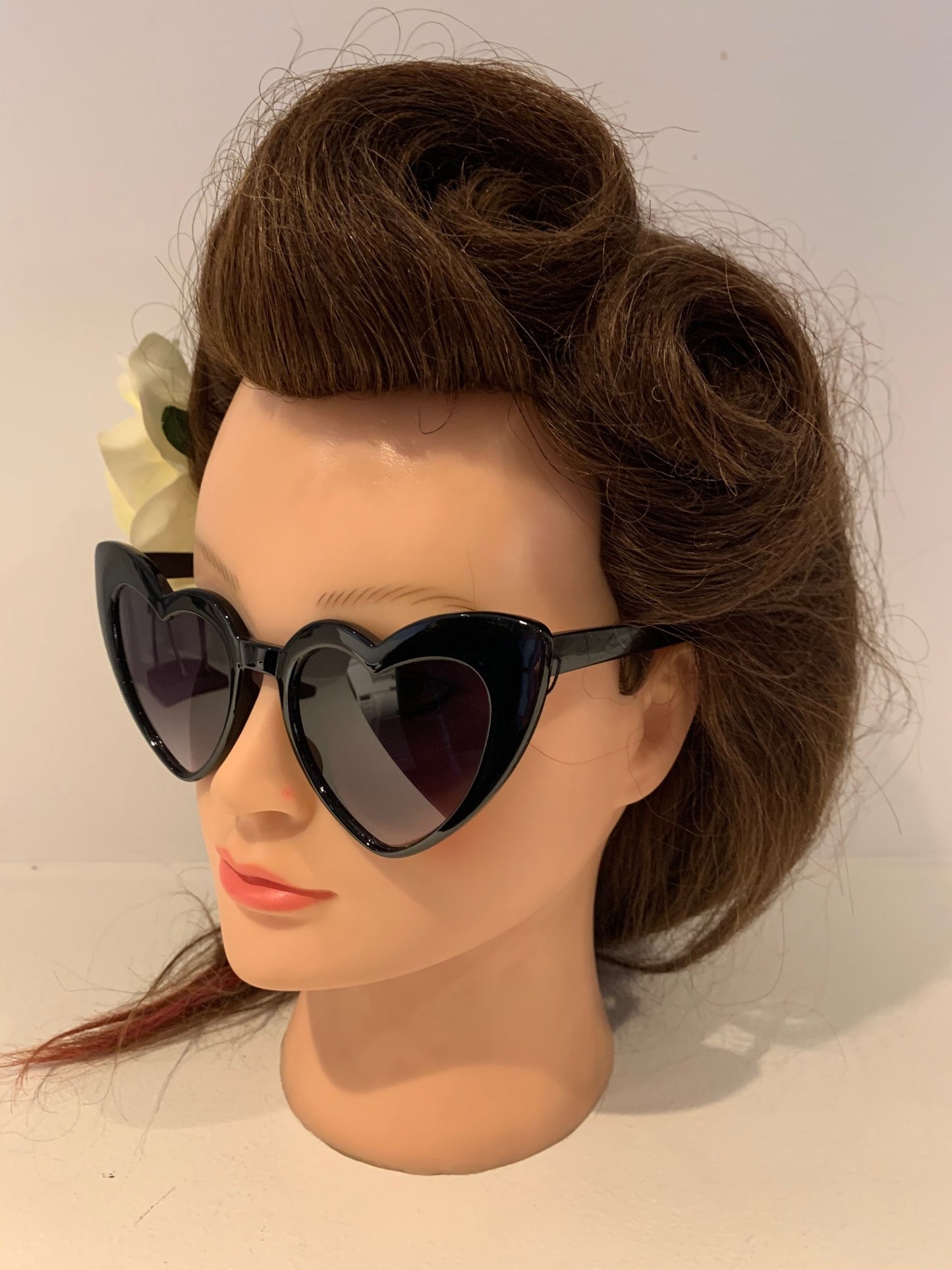 Black Heart Cateye Sunglasses