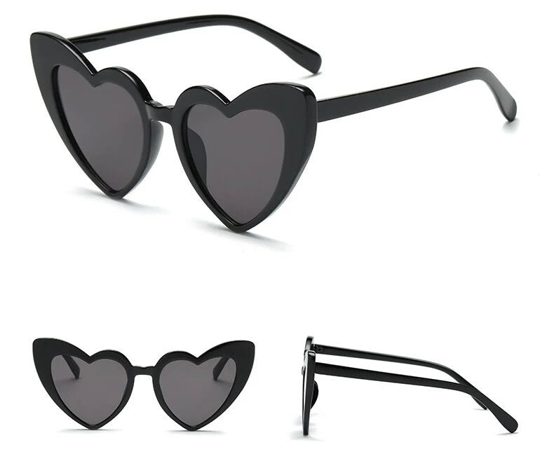 Black Heart Cateye Sunglasses
