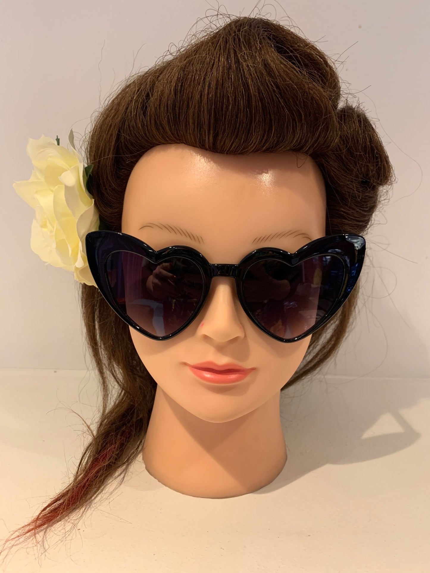 Black Heart Cateye Sunglasses