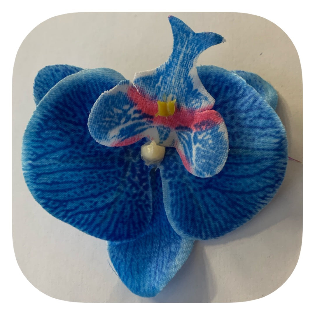 Hair flower blue orchid