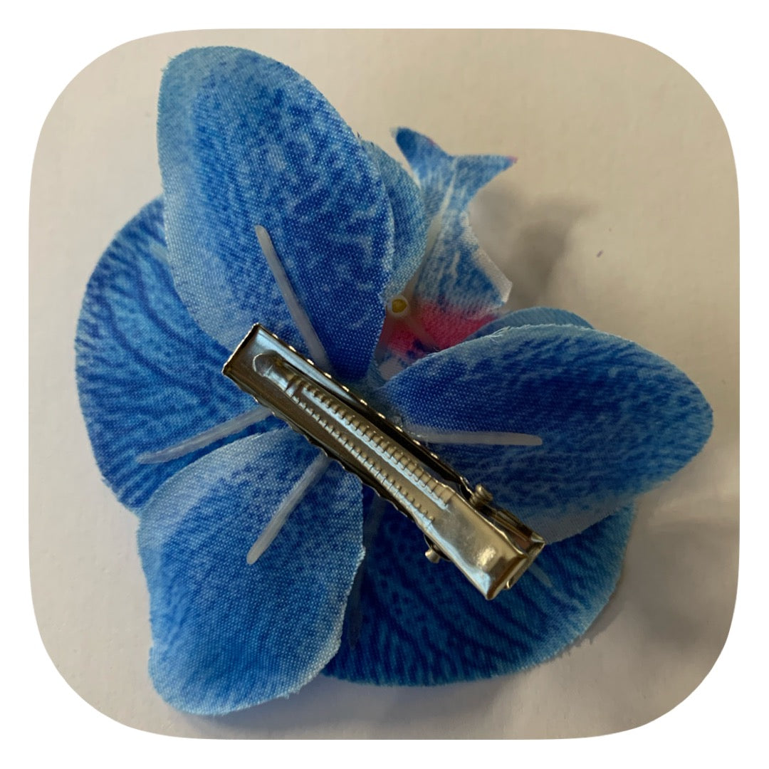 Hair flower blue orchid
