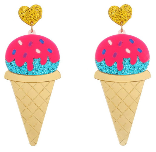 Örhängen hängande glasstrutar