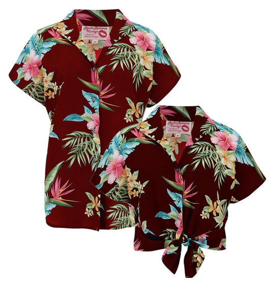 Rock N Romance - Maria Wine Honolulu Blouse