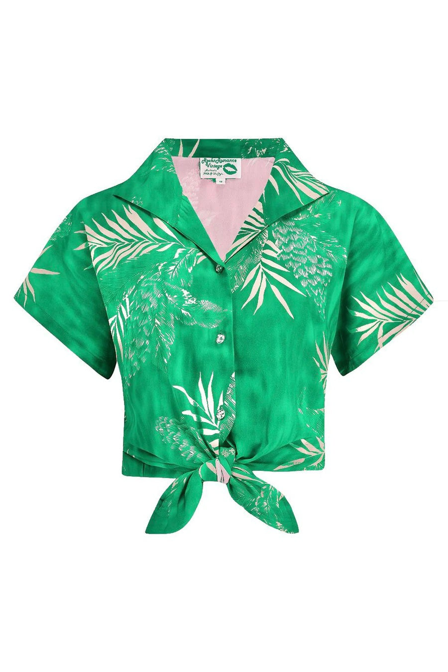 Rock N Romance - Maria Emerald Palm Blouse