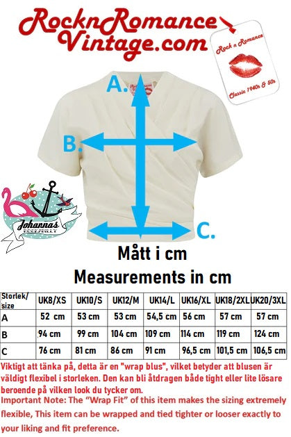 Rock N Romance - Darla Antique White Wrap Blouse