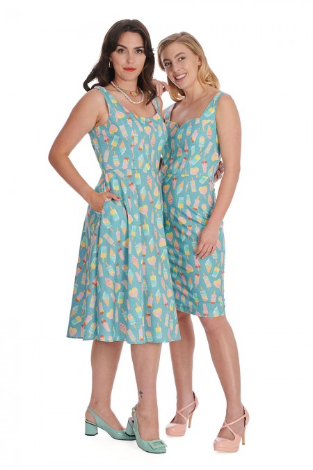 Banned Apparel - Ice Cream Heart Back Dress
