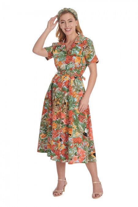 Banned Apparel - Blue Wild Parrot Dress