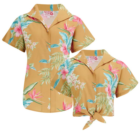 Rock N Romance - Maria Mustard Honolulu Blouse