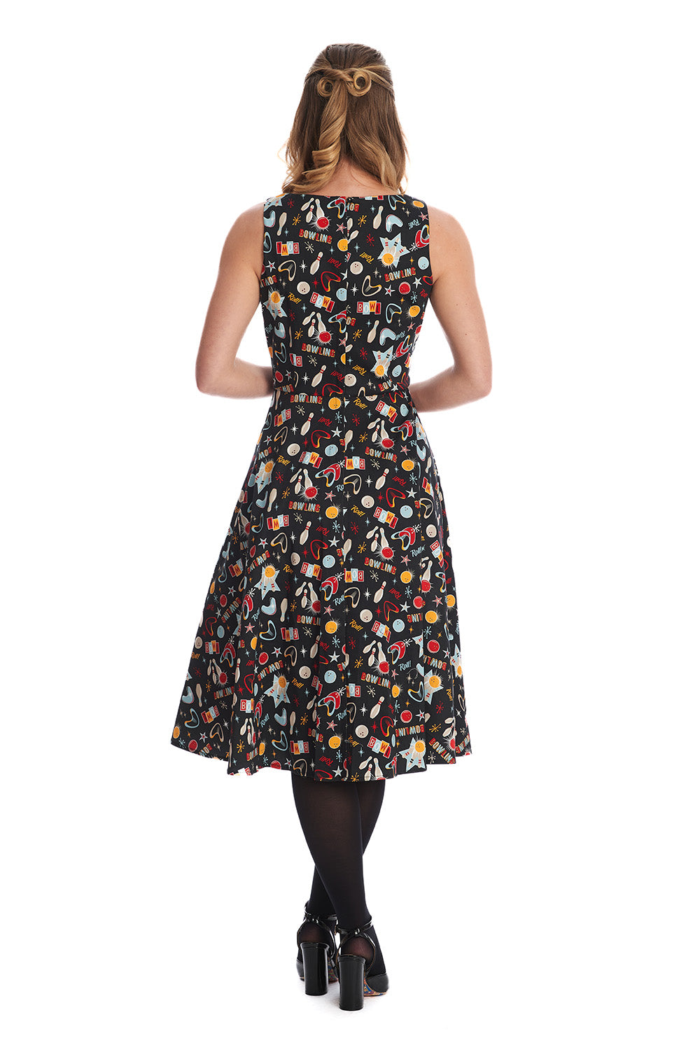 Banned Apparel - Black Let´s Go Bowling Dress
