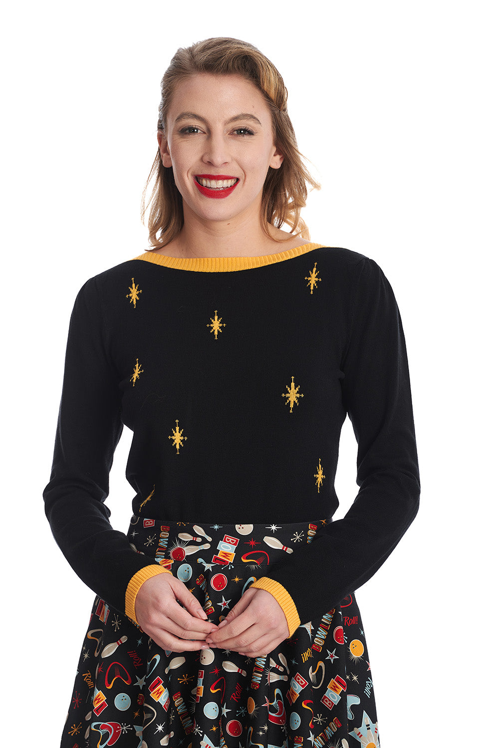 Banned Apparel - Black/Yellow Star Strike Jumper