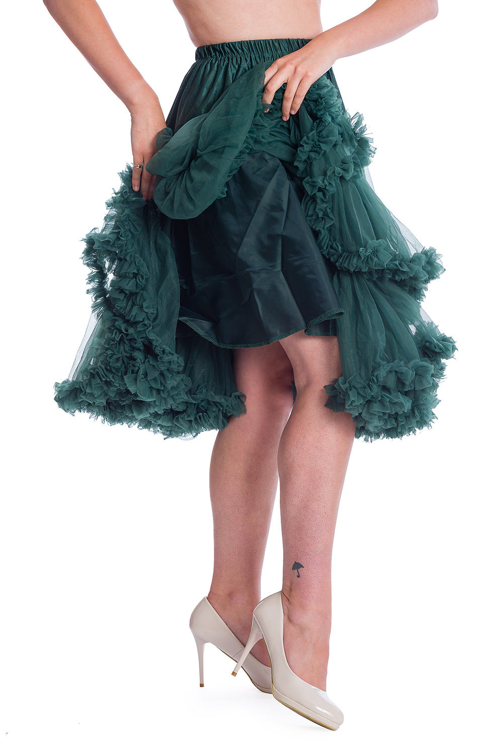 Banned Apparel - Lifeforms Bottle Green Petticoat