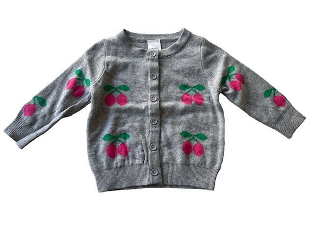 RockMama-Anne Grey Cherry Cardigan