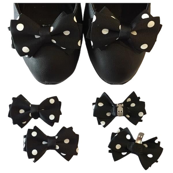 RockMama-Skorosett svart med vita prickar