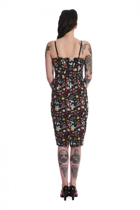 Banned Apparel - Black Star Strike Dress