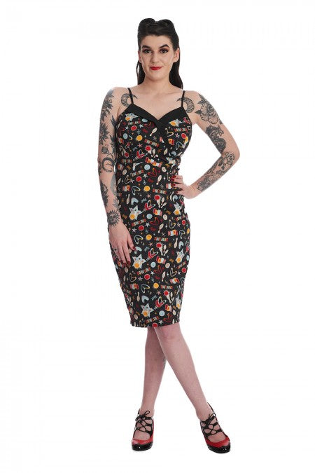 Banned Apparel - Black Star Strike Dress