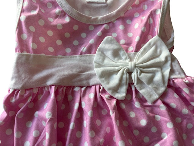 RockMama-Cindy Pink Polka Dot Dress