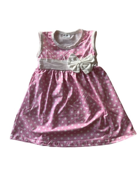 RockMama-Cindy Pink Polka Dot Dress