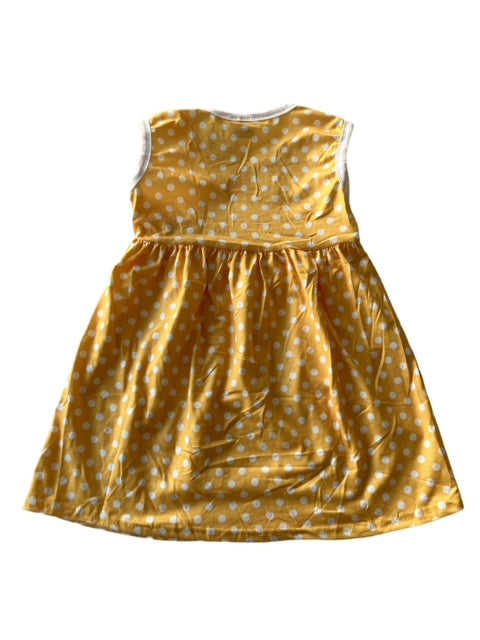 RockMama-Cindy Yellow Polka Dot Dress