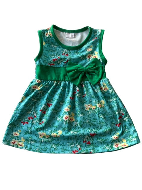 RockMama-Cindy Green Flower Dress