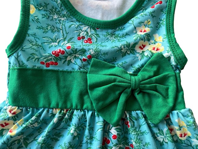 RockMama-Cindy Green Flower Dress