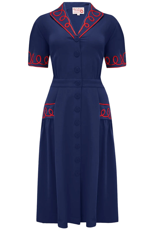 Rock N Romance - Loopy-Lou Navy & Red Dress