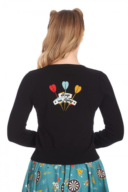 Banned Apparel - Black Keep Em Flying Cardigan
