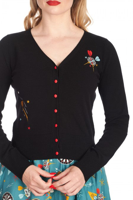 Banned Apparel - Black Keep Em Flying Cardigan