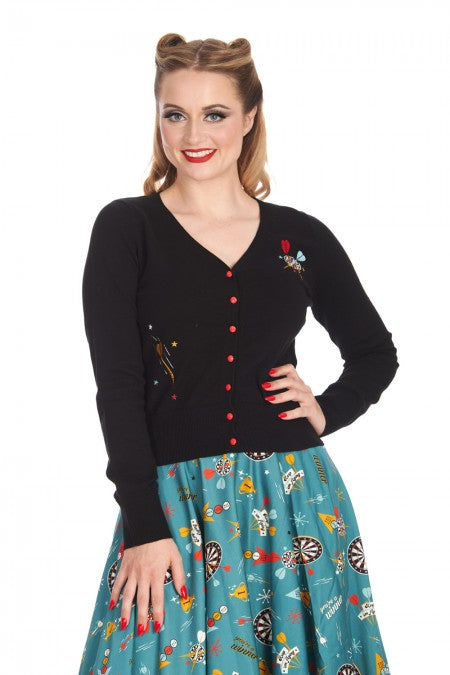 Banned Apparel - Black Keep Em Flying Cardigan