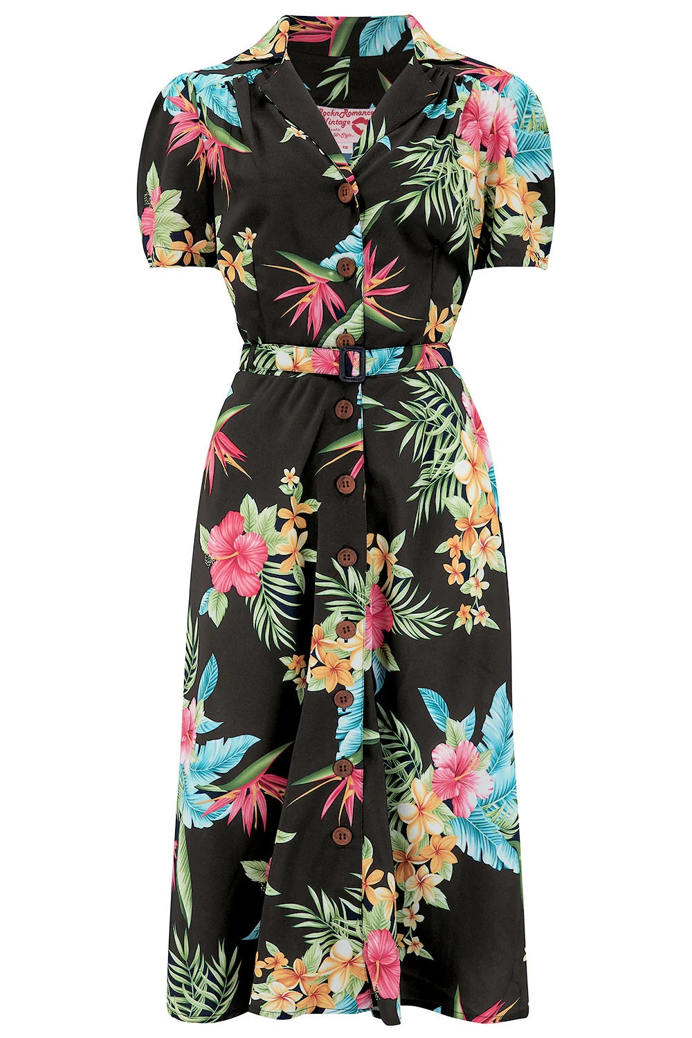 Rock N Romance - Charleen Black Honolulu Dress