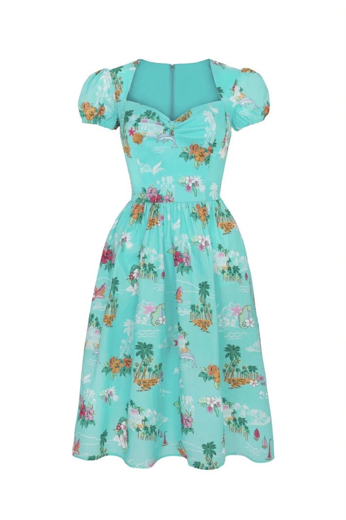 Hell Bunny - Ayanna Aqua Dress