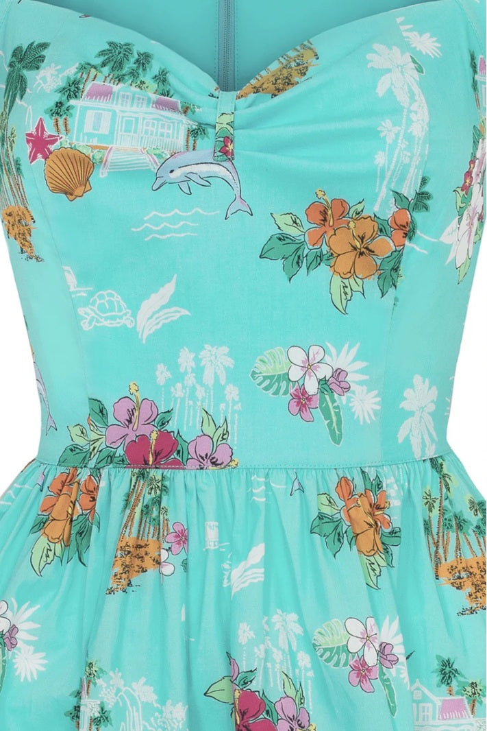 Hell Bunny - Ayanna Aqua Dress